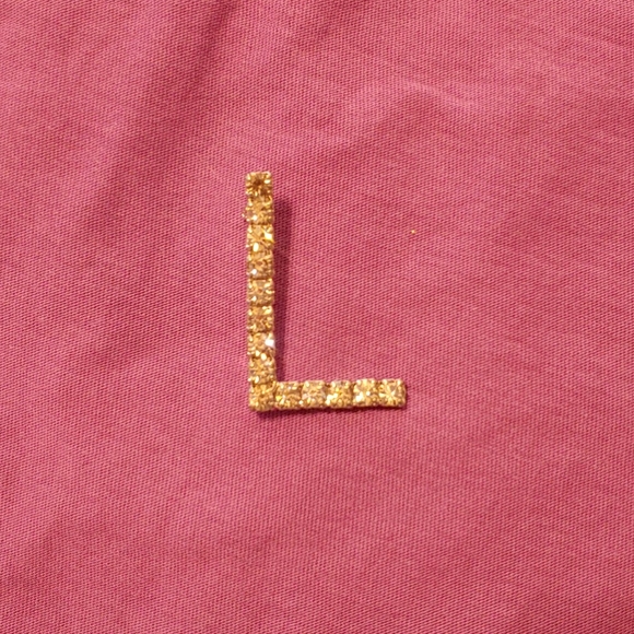 Letter L Rhinestone Pin - Picture 3 of 3